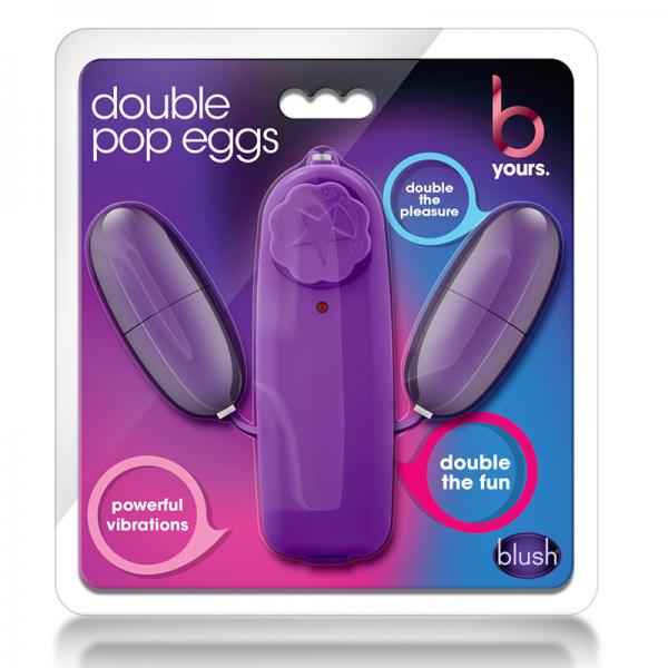 Double Pop Eggs Plum Purple Vibrating Bullet